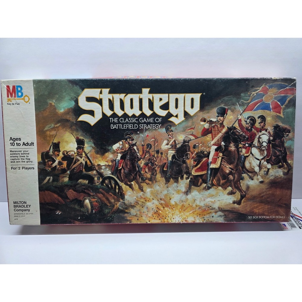 Vintage Stratego Board Game Milton Bradley 4916 Complete Classic Strategy Game
